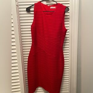 Red Calvin Klein dress